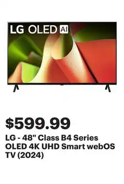 Best Buy LG - 48 Class B4 Series OLED 4K UHD Smart webOS TV (2024) offer