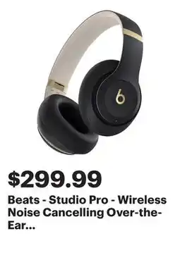 Best Buy Beats - Studio Pro - Wireless Noise Cancelling Over-the-Ear Headphones - Black & Gold offer