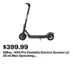 Best Buy HiBoy - KS4 Pro Foldable Electric Scooter w/ 25 mi Max Operating Range & 19 mph Max Speed - Black offer