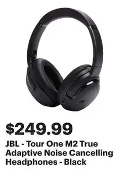 Best Buy JBL - Tour One M2 True Adaptive Noise Cancelling Headphones - Black offer