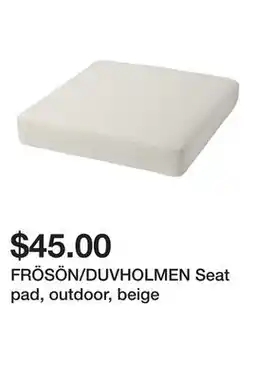 Ikea FRÖSÖN/DUVHOLMEN Seat pad, outdoor, beige offer