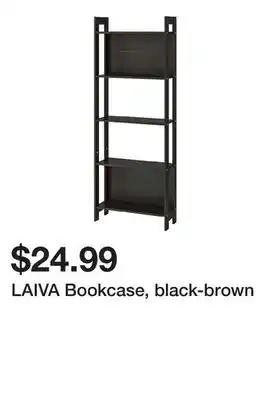 Ikea LAIVA Bookcase, black-brown offer