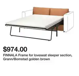 Ikea FINNALA Frame for loveseat sleeper section, Grann/Bomstad golden brown offer