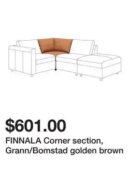 Ikea FINNALA Corner section, Grann/Bomstad golden brown offer