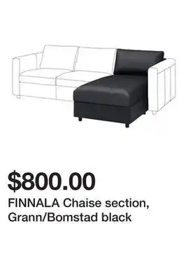 Ikea FINNALA Chaise section, Grann/Bomstad black offer