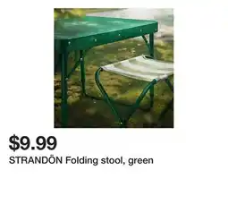 Ikea STRANDÖN Folding stool, green offer