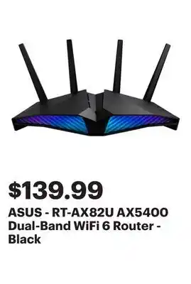 Best Buy ASUS - RT-AX82U AX5400 Dual-Band WiFi 6 Router - Black offer