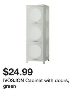 Ikea IVÖSJÖN Cabinet with doors, green offer