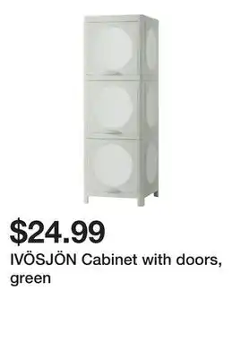 Ikea IVÖSJÖN Cabinet with doors, green offer