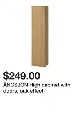 Ikea ÄNGSJÖN High cabinet with doors, oak effect offer