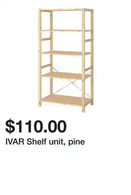 Ikea IVAR Shelf unit, pine offer