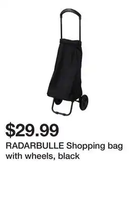 Ikea RADARBULLE Shopping bag with wheels, black offer