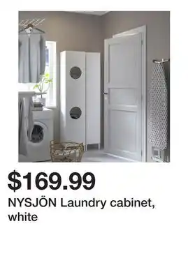 Ikea NYSJÖN Laundry cabinet, white offer