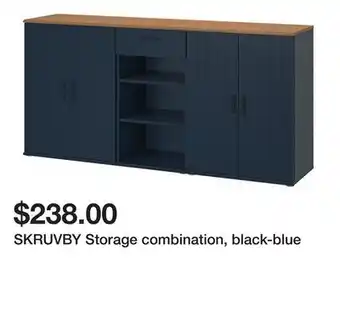 Ikea SKRUVBY Storage combination, black-blue offer