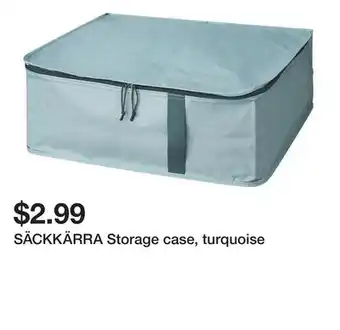 Ikea SÄCKKÄRRA Storage case, turquoise offer