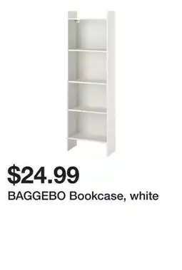 Ikea BAGGEBO Bookcase, white offer