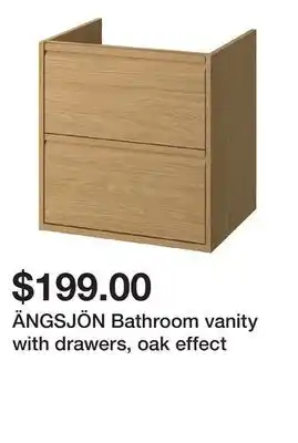 Ikea ÄNGSJÖN Bathroom vanity with drawers, oak effect offer