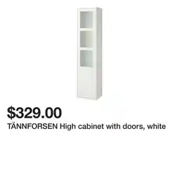 Ikea TÄNNFORSEN High cabinet with doors, white offer