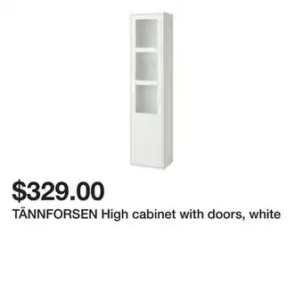 Ikea TÄNNFORSEN High cabinet with doors, white offer