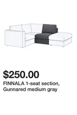 Ikea FINNALA 1-seat section, Gunnared medium gray offer