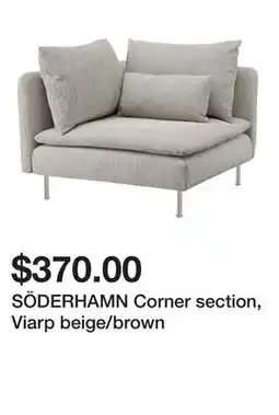 Ikea SÖDERHAMN Corner section, Viarp beige/brown offer