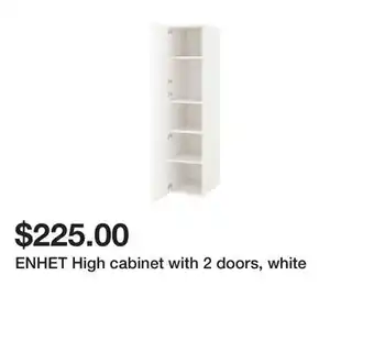 Ikea ENHET High cabinet with 2 doors, white offer