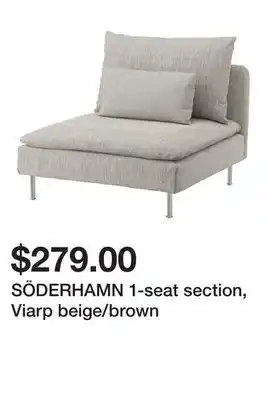 Ikea SÖDERHAMN 1-seat section, Viarp beige/brown offer