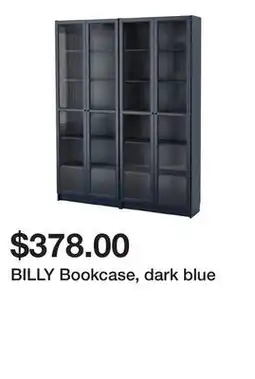 Ikea BILLY Bookcase, dark blue offer