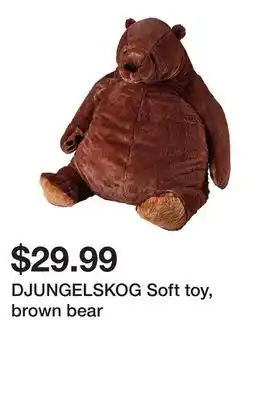 Ikea DJUNGELSKOG Soft toy, brown bear offer