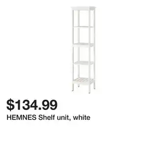 Ikea HEMNES Shelf unit, white offer