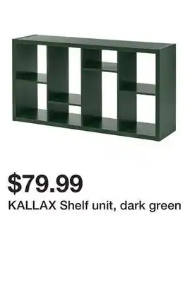 Ikea KALLAX Shelf unit, dark green offer