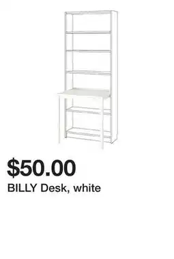 Ikea BILLY Desk, white offer