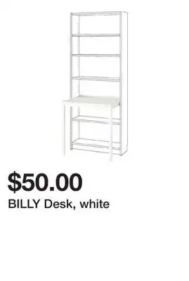 Ikea BILLY Desk, white offer