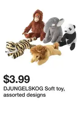 Ikea DJUNGELSKOG Soft toy, assorted designs offer