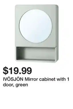 Ikea IVÖSJÖN Mirror cabinet with 1 door, green offer