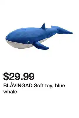 Ikea BLÅVINGAD Soft toy, blue whale offer