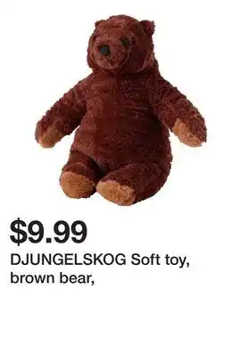 Ikea DJUNGELSKOG Soft toy, brown bear offer