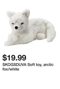 Ikea SKOGSDUVA Soft toy, arctic fox/white offer