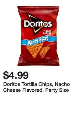 Wegmans Doritos Tortilla Chips, Nacho Cheese Flavored, Party Size offer