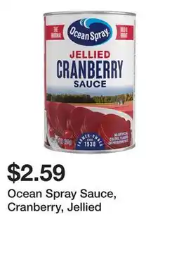 Wegmans Ocean Spray Sauce, Cranberry, Jellied offer