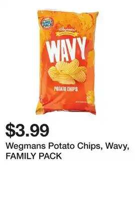 Wegmans Wegmans Potato Chips, Wavy, FAMILY PACK offer