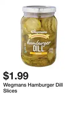 Wegmans Wegmans Hamburger Dill Slices offer