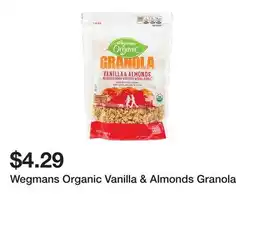 Wegmans Wegmans Organic Vanilla & Almonds Granola offer