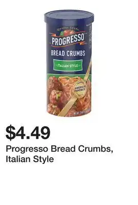 Wegmans Progresso Bread Crumbs, Italian Style offer