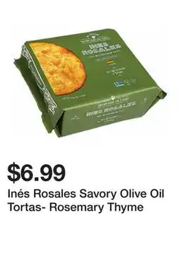 Wegmans Inés Rosales Savory Olive Oil Tortas- Rosemary Thyme offer