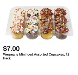 Wegmans Wegmans Mini Iced Assorted Cupcakes, 12 Pack offer