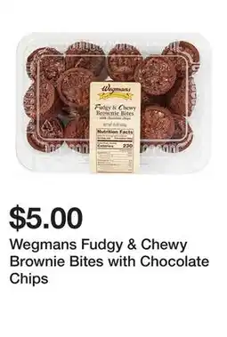 Wegmans Wegmans Fudgy & Chewy Brownie Bites with Chocolate Chips offer