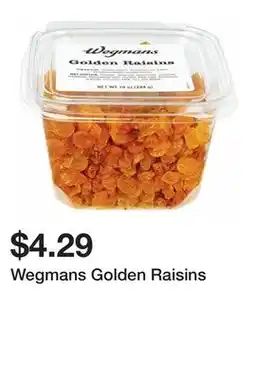 Wegmans Wegmans Golden Raisins offer