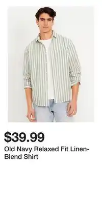 Old Navy Old Navy Relaxed Fit Linen-Blend Shirt offer