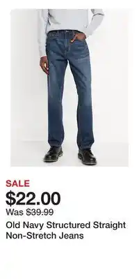 Old Navy Old Navy Structured Straight Non-Stretch Jeans offer